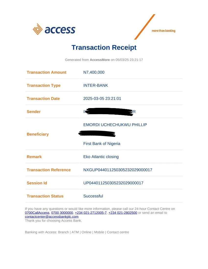Payment evidence 5 from my real estate business