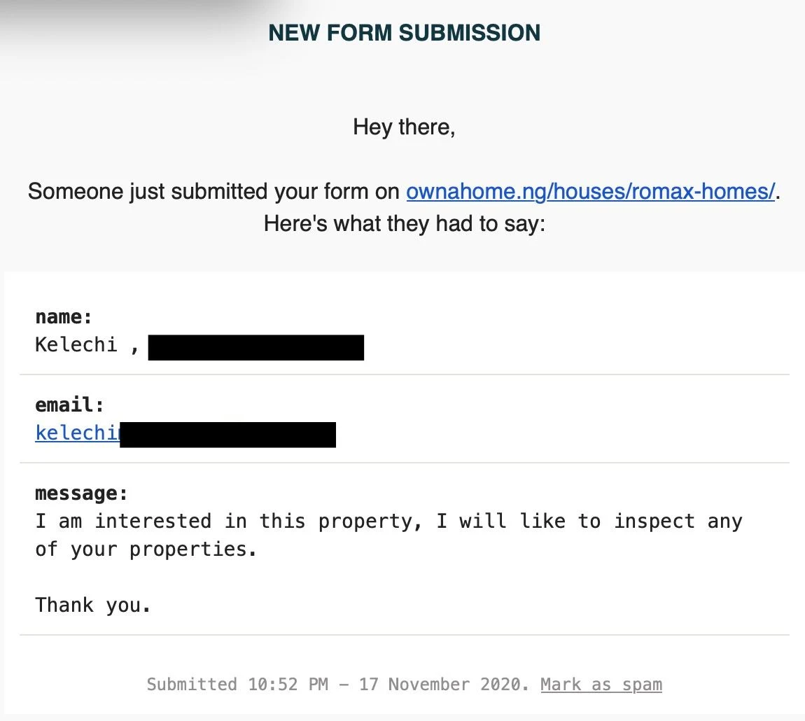 My First Enquiry